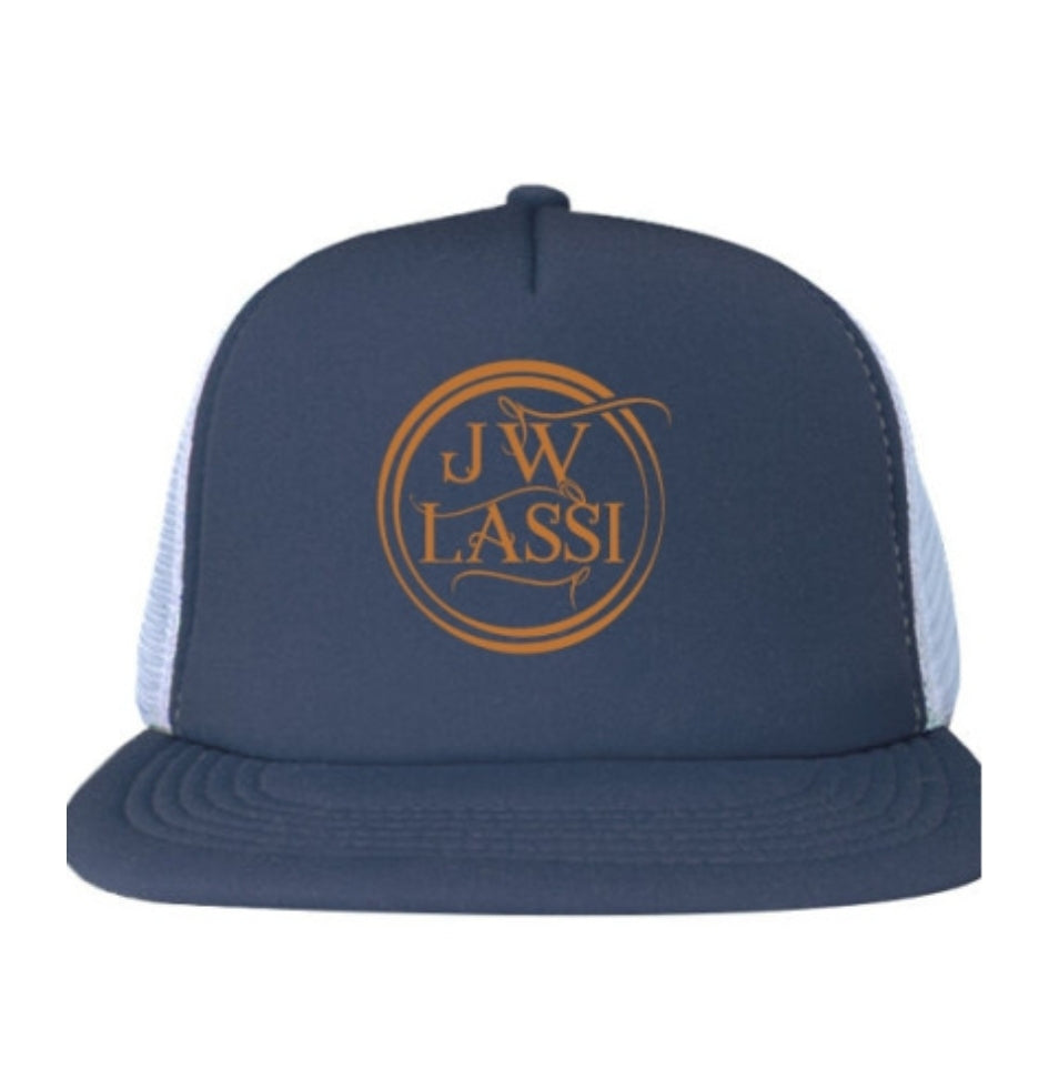 JW Snapback Flatbill Trucker - Navy/White